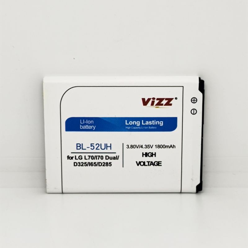 Baterai Batre Vizz LG BL52UH / L70 / l70 Dual / D325 / l65 / D285 Original Vizz