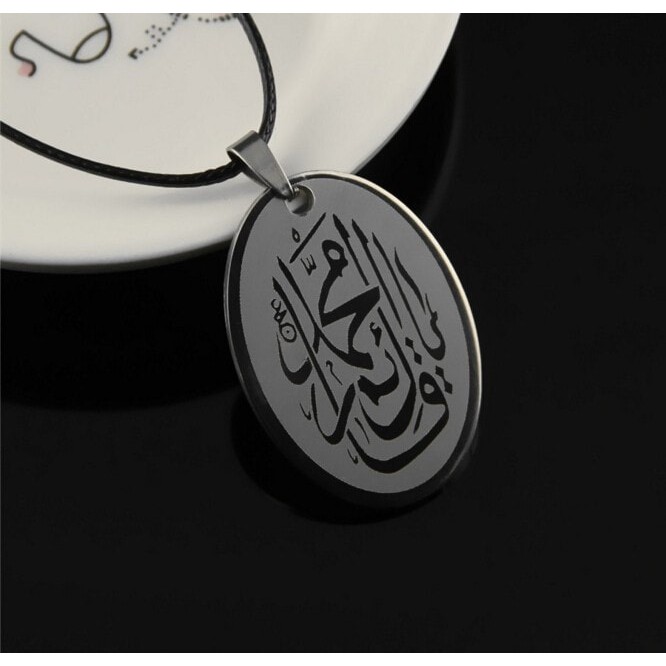 Kalung Fashion Stainless Arabic Ovalite Murah baru