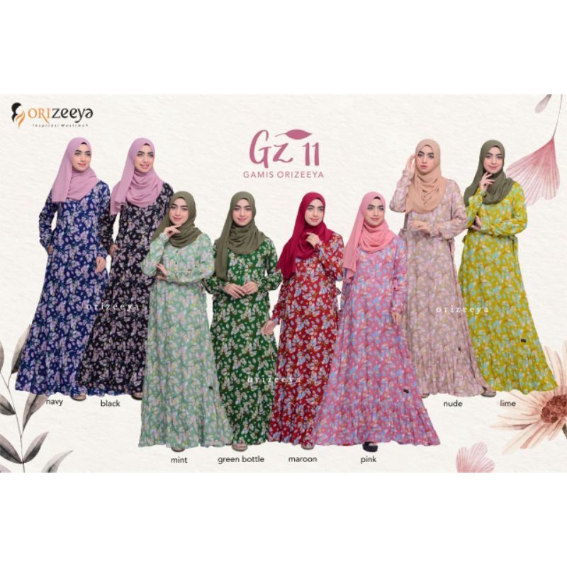 Gamis Rayon Murah Cantik (Orizeeya GZ 11)