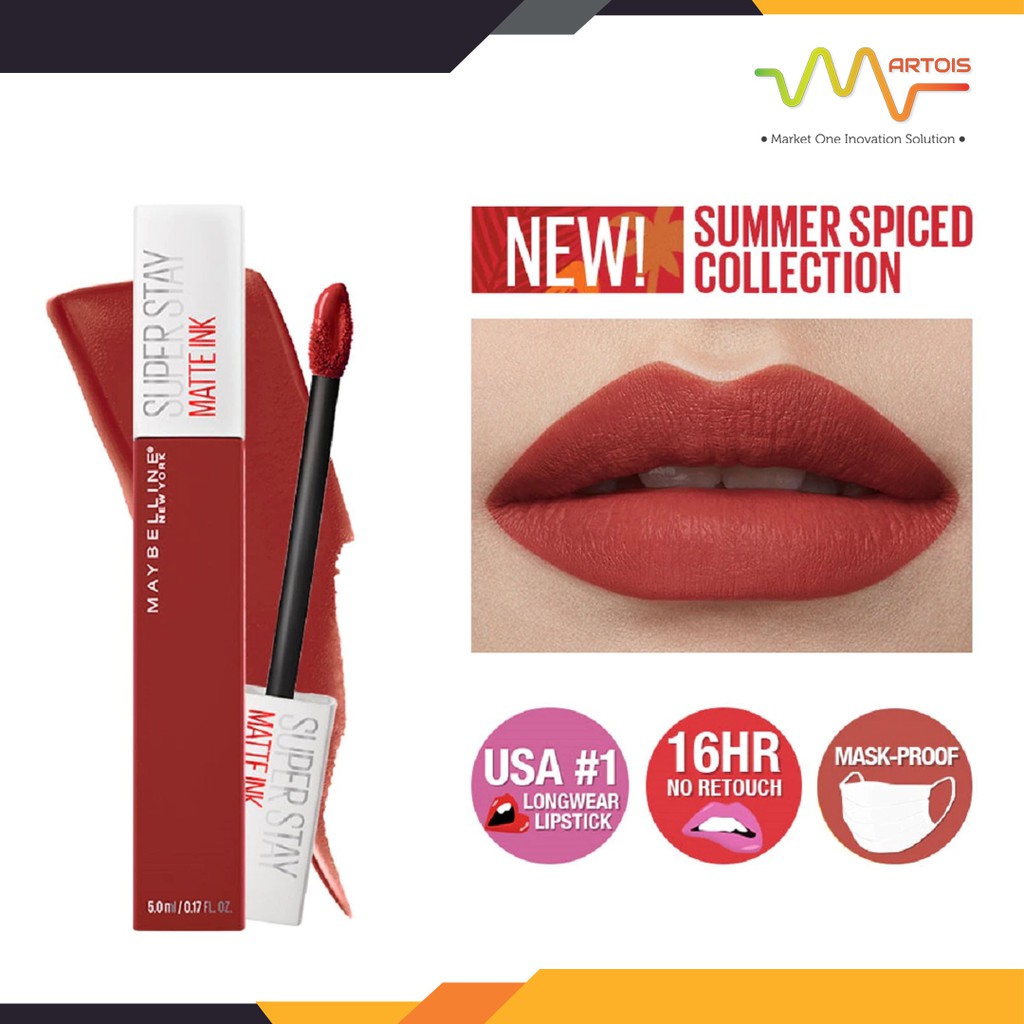 Maybelline Superstay Matte Ink Spiced 335 Hustler