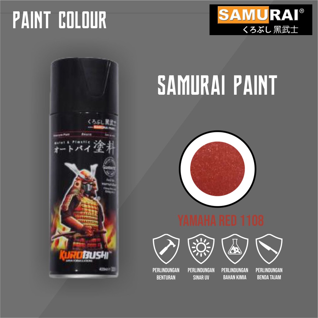 Samurai Paint 1108 Yamaha Red Cat Semprot/Pylox Helm/Motor/Gundam