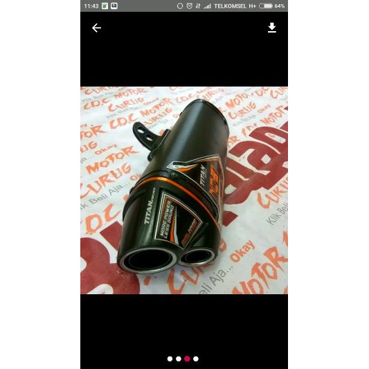KNALPOT RACING NOBI TITAN ALL NEW VIXION R 155 VVA Berkualitas