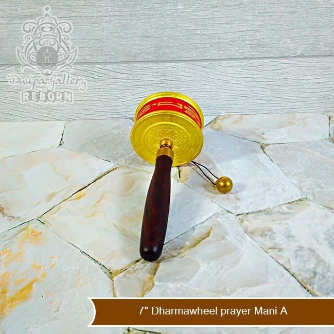 7&quot; Dharmawheel prayer Mani A