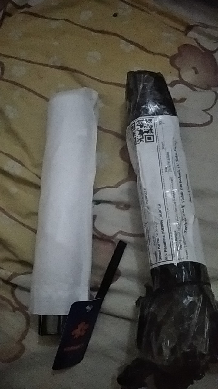 Payung Lipat 3 Putih Polos Promosi (rangka Anti Angin)