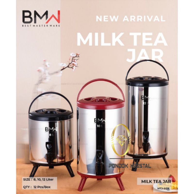 BMW Dispenser Water Jug Stainless Stell Termos Panas Dingin Stainless Steel 10 Liter 12 Liter ORIGIN