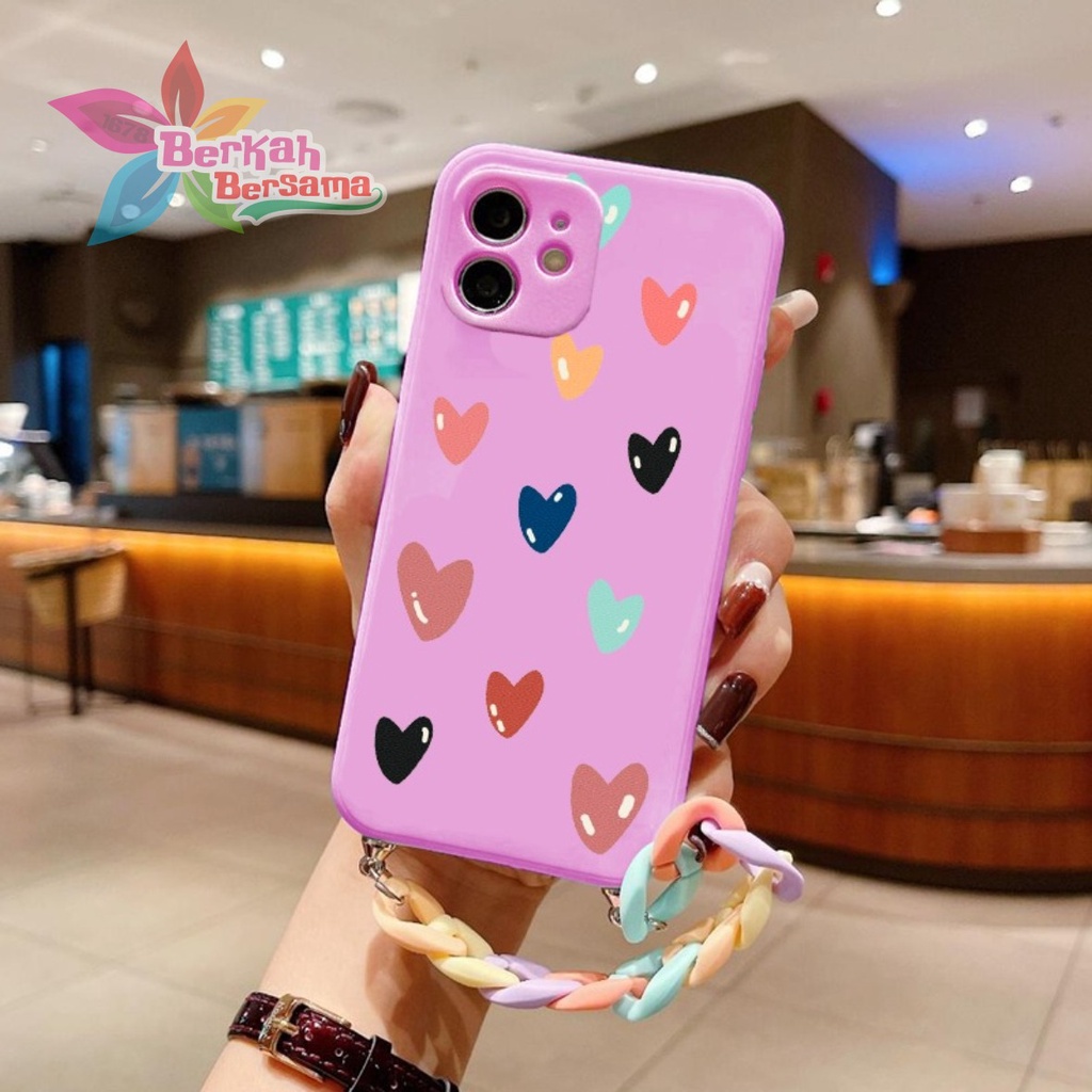 GL003 SOFTCASE SLING RANTAI IPHONE IP 6 6S 7 8 6+ 7+ 8+ X XS XR 13 BB6457