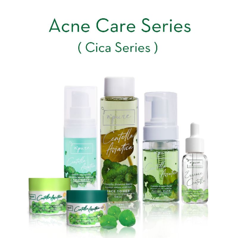 Npure Centella Asiatica Cica Face Toner Facewash Serum Clear Pad Day Night Cream Essence