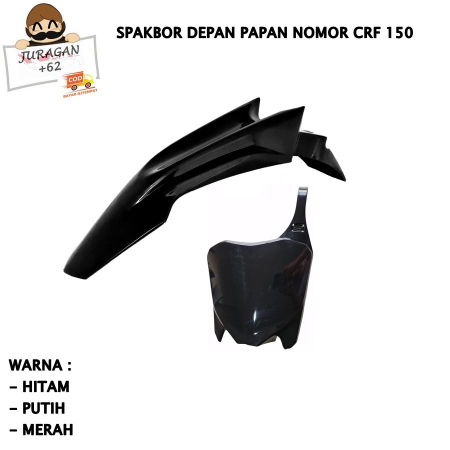 SPAKBOR SET DEPAN PAPAN NOMOR CRF 150 250 MOTOR CROSS TRAIL HONDA CRF 150&amp;250