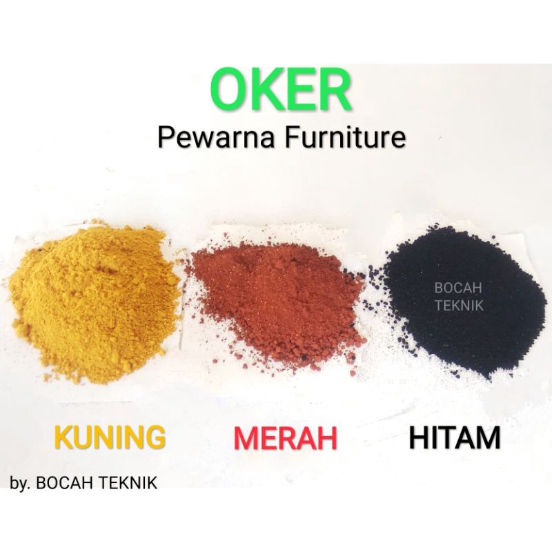 OKER - Pewarna - pigmen warna - sumbo - warna kuning merah hitam - pewarna tekstil