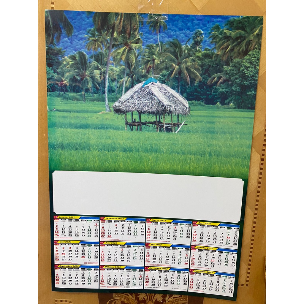 (MANYTHING) 1 psc kalender poster 2022 / kalender tahun baru / kalender murah