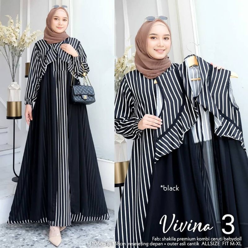 Baju gamis wanita beibe syari set khimar / gamis terbaru 2020 modern / baju gamis remaja