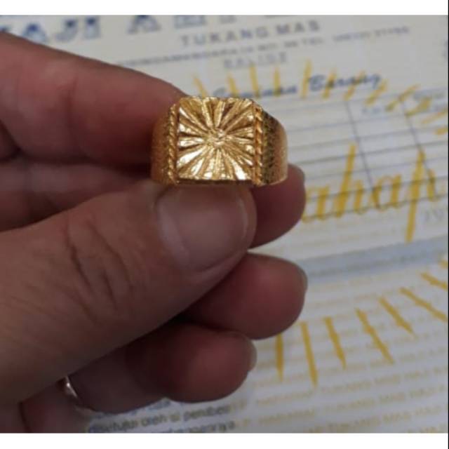 Cincin Laki2. Emas Asli 24K. kadar 99,99%.