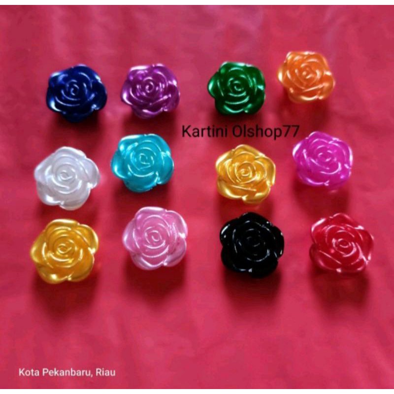 25pcs Mote Mawar/Resin Mawar