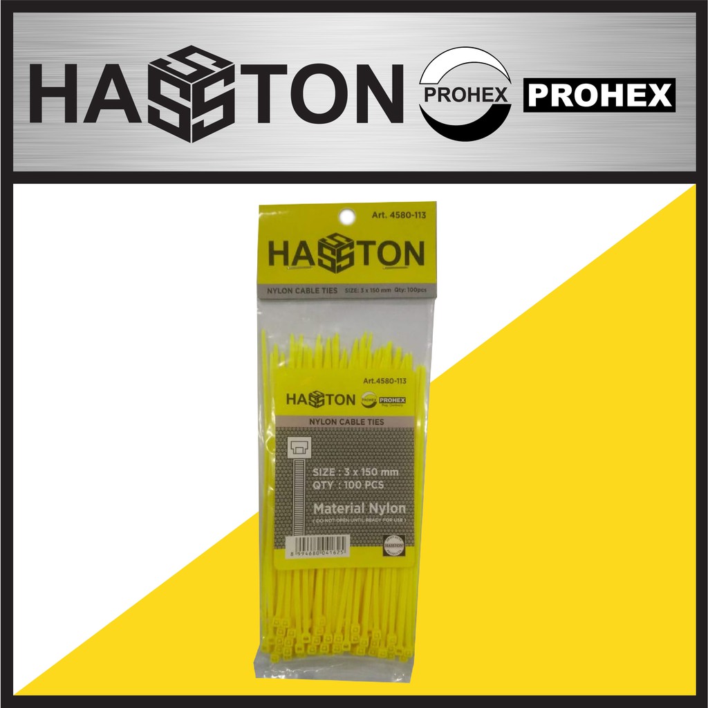 

HASSTON Cable Tie 3x150 Kuning (4580-113)