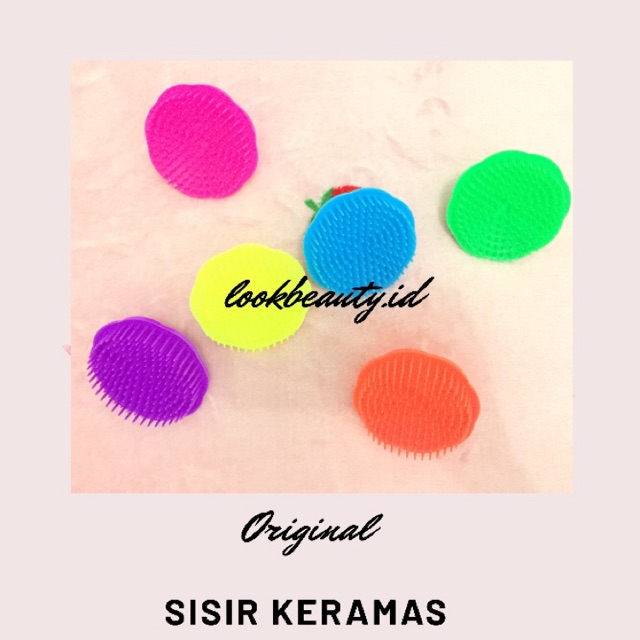 SISIR KERAMAS BULAT /SISIR RAMBUT KERAMAS BAHAN PLASTIK / SISIR BULAT