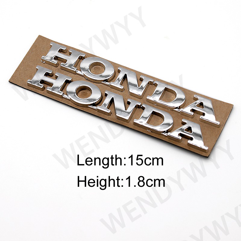 Honda 2pcs Stiker Emblem 3D Bahan Plastik Keras Anti Air Untuk Dekorasi Motor Kiri / Kanan