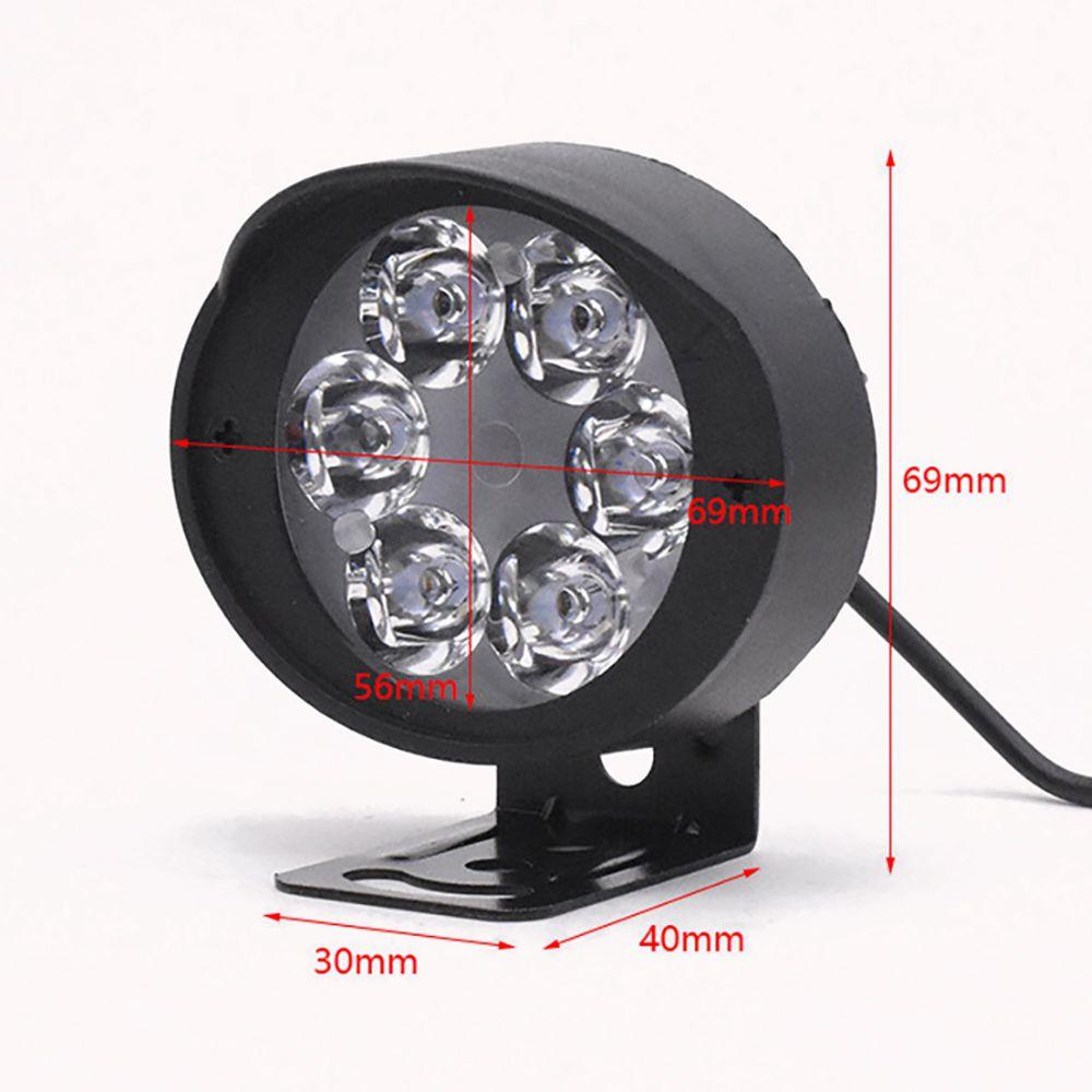 R-FLOWER Senter Kepala Sepeda Listrik Universal Super Terang Bagian Refitting 6lampu LED