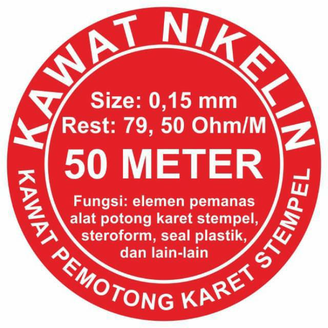 KAWAT NIKELIN 0,15 mm KAWAT PEMOTONG KARET STEMPEL