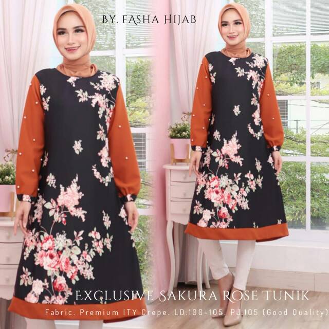 Exclusive Sakura Rose Tunik by Fasha Hijab