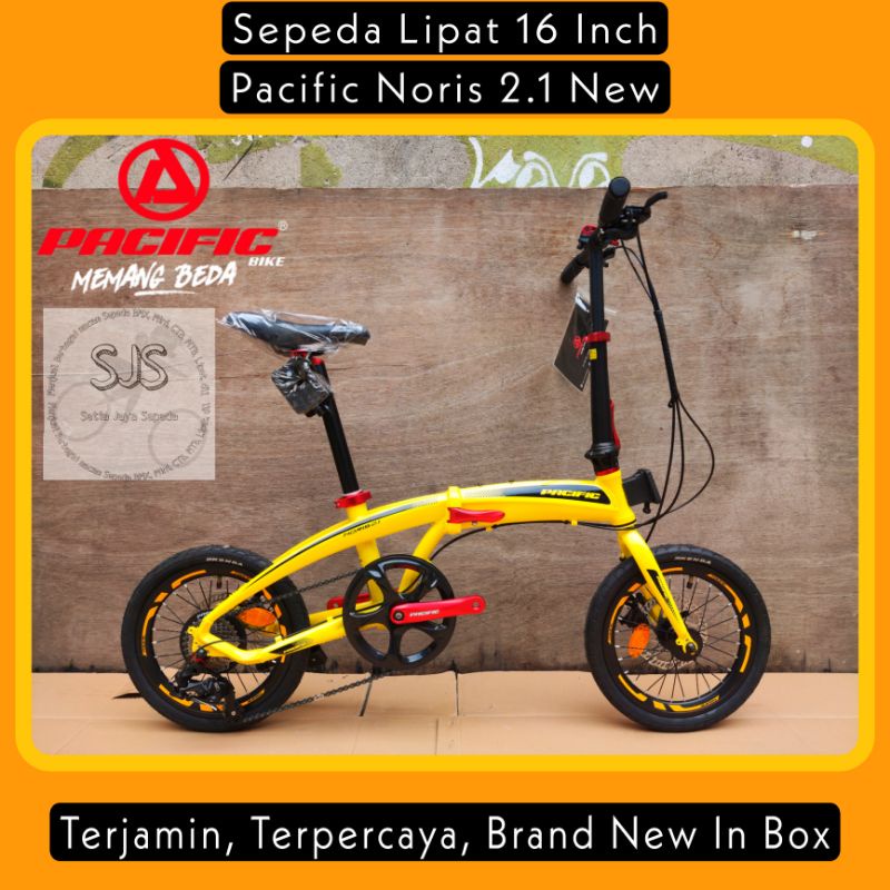 Sepeda Lipat / Folding Bike 16 Inch PACIFIC NORIS 2.1 VT Alloy 8 Speed New