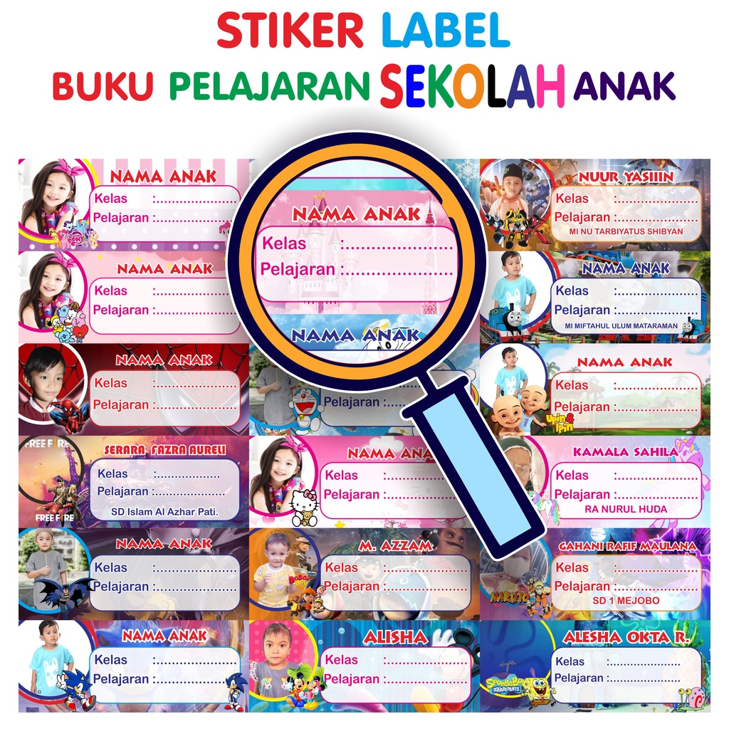 

Stiker Label Nama Buku Pelajaran Anak//isi 33 stiker