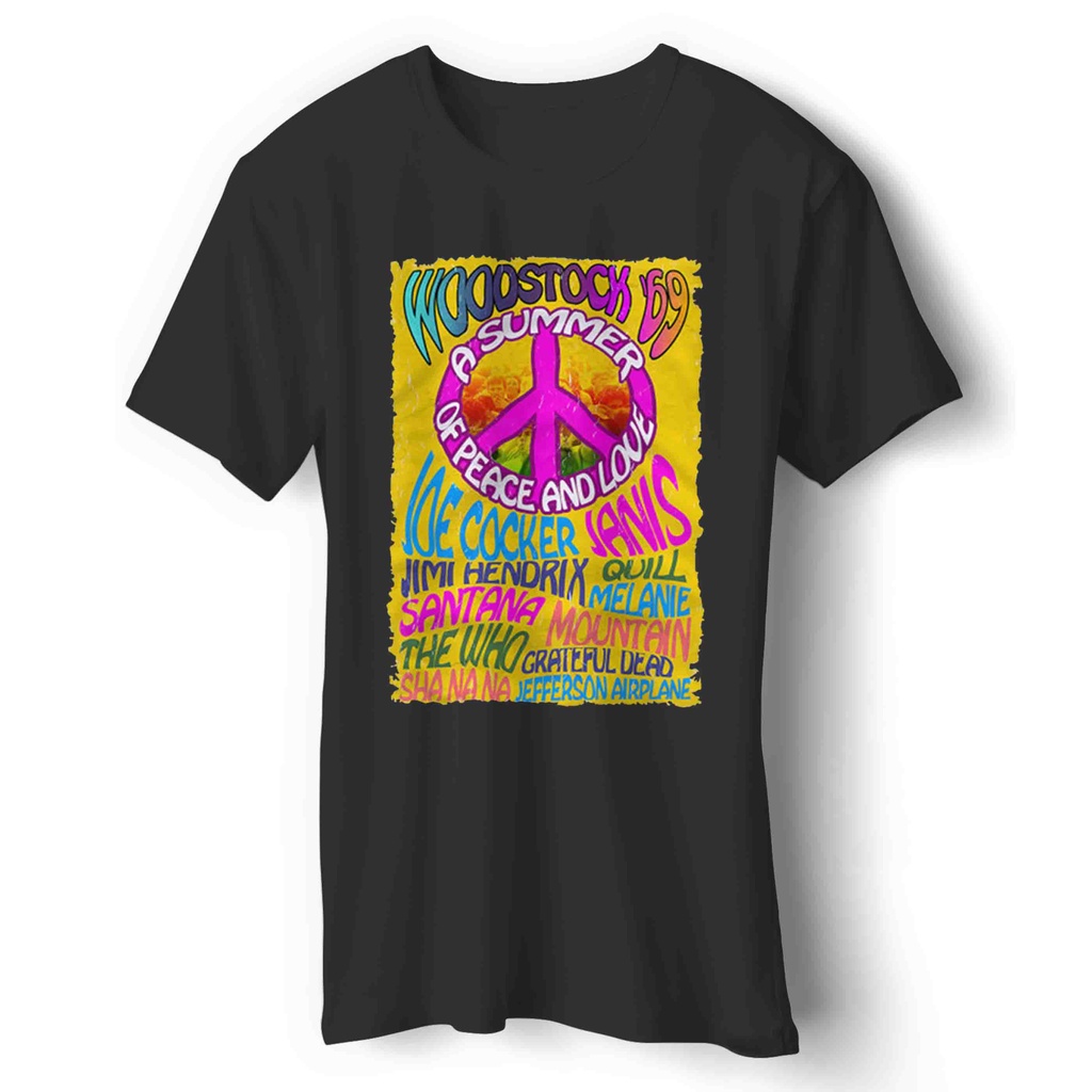Kaos Woodstock Festival Hippie 60s Retro Vintage