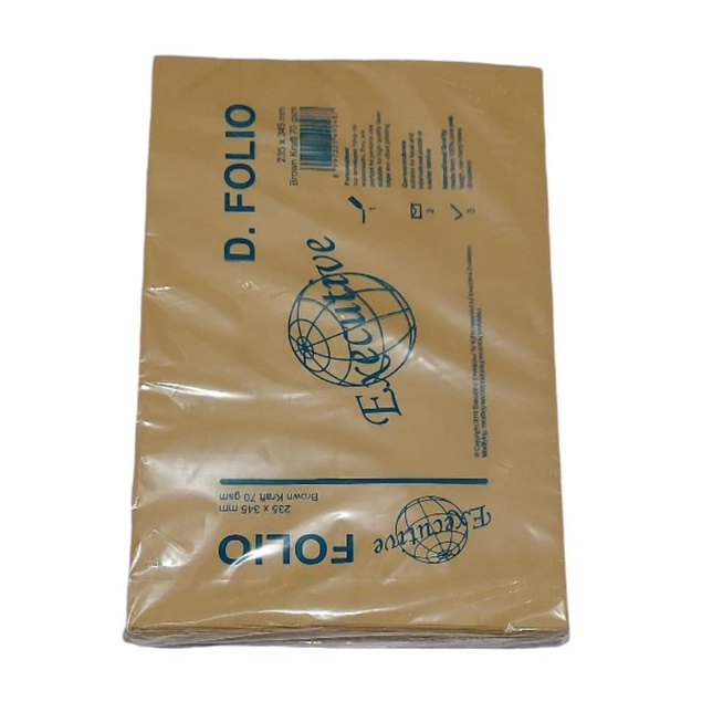 Amplop Coklat Polos Folio 70 Gram - 1 Pak