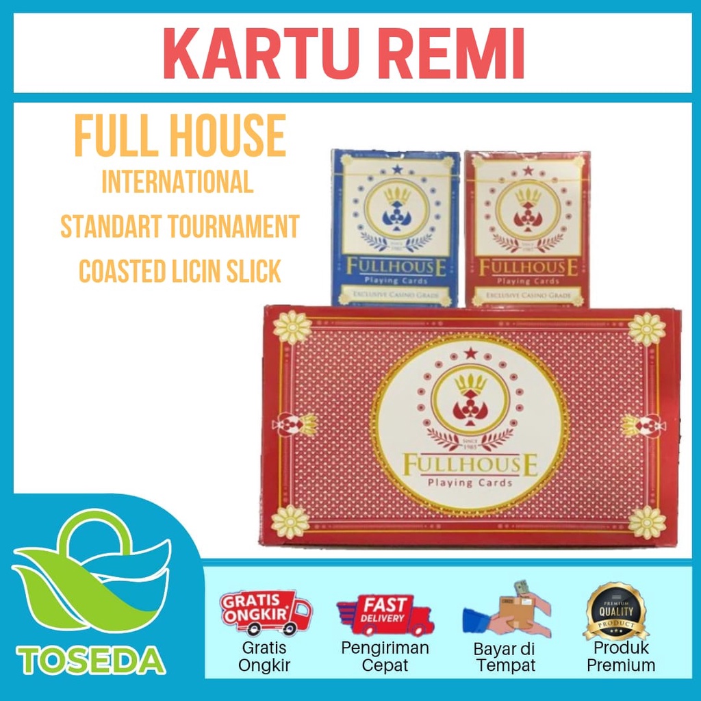Standard International Kartu Remi Full House Tournament Playing Card