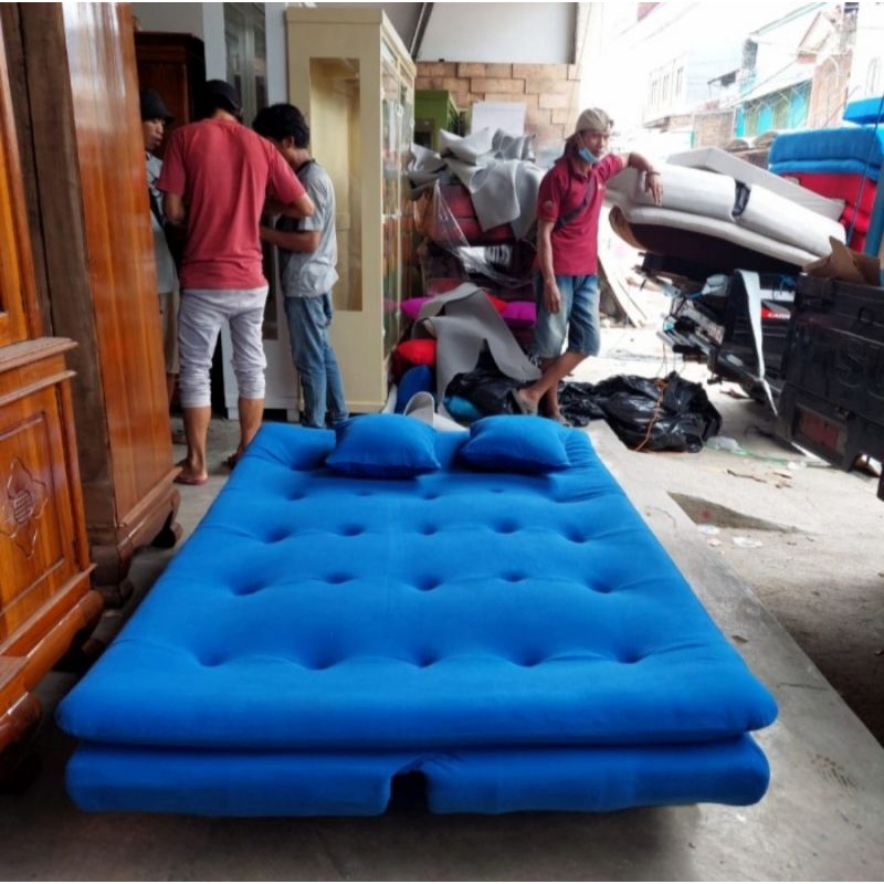 Sofa Bed Minimalis Beludru Premium