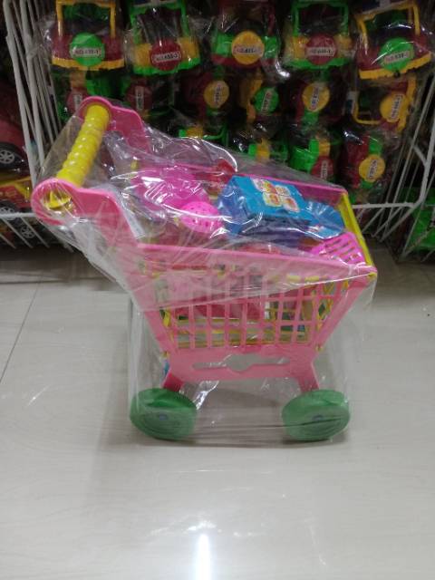 Mainan Anak Perempuan Troli Isi Alat masak Masakan Mainan Trolley Jumbo WJS001-3
