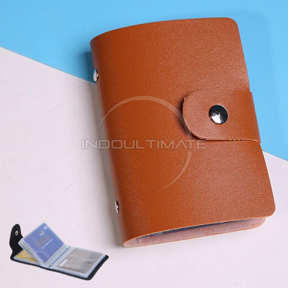 Dompet Kartu Tebal &amp; Tipis Wanita Pria Korea atm credit card holder nama murah import kulit 90-01