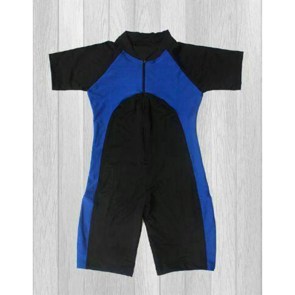 Ariza Sport Baju Renang Anak Diving Import Hitam - Biru