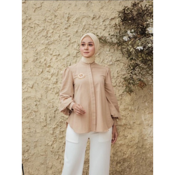 ashley blouse by wearing klamby size M almond