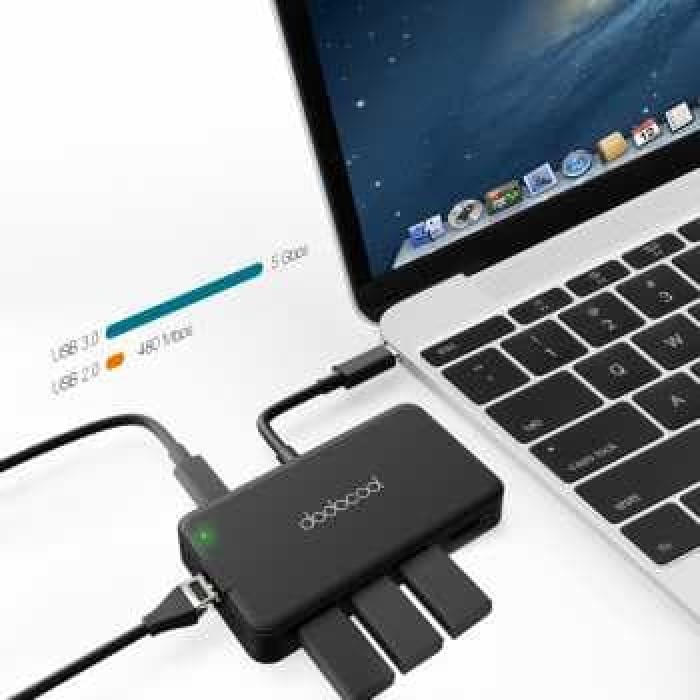 USB Type C HUB 3 Port USB 3 0 HDMI VGA LAN Dodocool 7in1