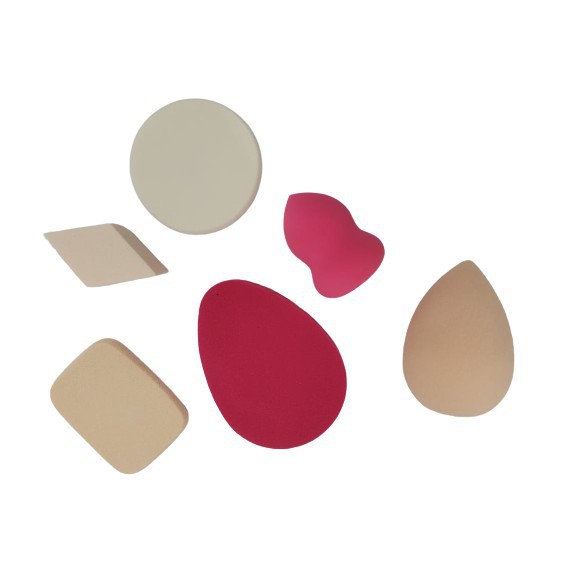 LDS sponge K586 Spons Make up 1 Set Isi 6 Pcs / Spons Foundation Pembersih / Make Up