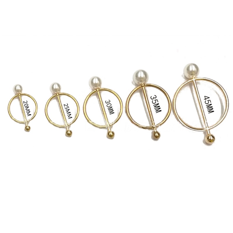 Siy 10pcs / Set Klip / Jepit Holder Scarf / Syal / Kaos T-Shirt / Selendang Bahan Silk Bentuk Bulat Hias Mutiara Untuk Wanita