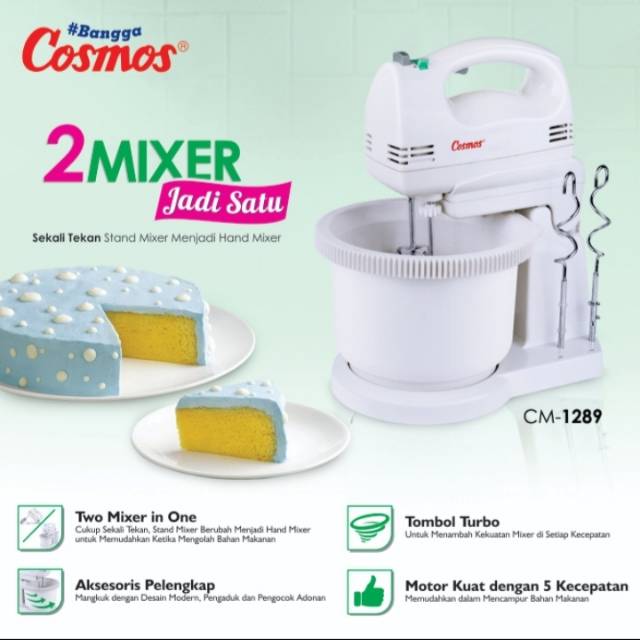 STAND MIXER COSMOS MIXER COSMOS DUDUK PENGADUK ADONAN KUE-ROTI CM-1289