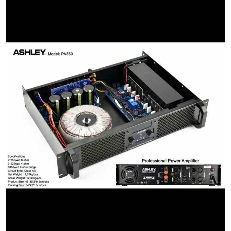 POWER AMPLIFIER ASHLEY PA350 PA 350 ORIGINAL