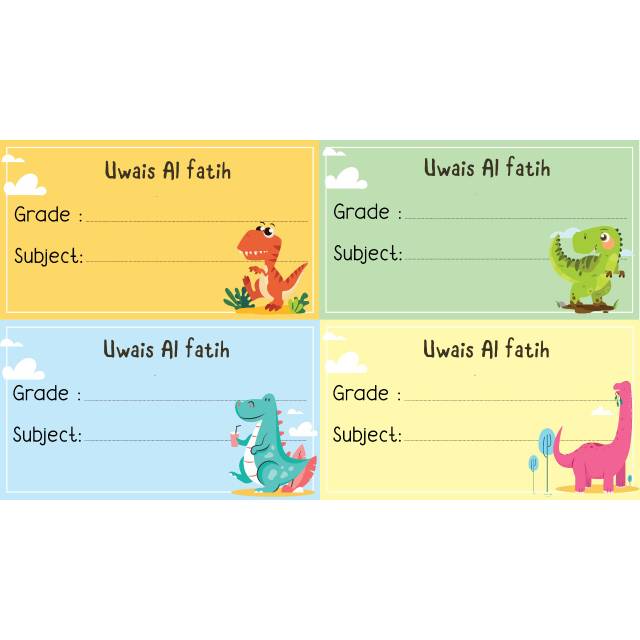 

STICKER BUKU / LABEL BUKU NAMA / CUSTOM NAMA