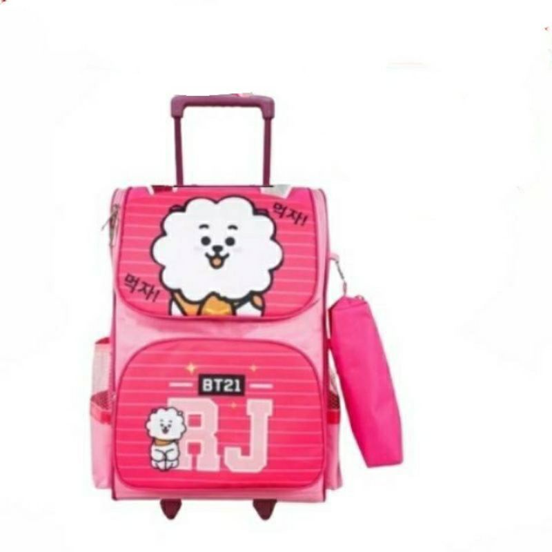 Ransel roda Tas Viral /Kuda Pony 3D/Boba LED Ransel anak sekolah SD tas roda tas troly