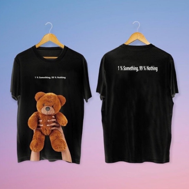 kaos pria/99% BEAR/kaos hitam