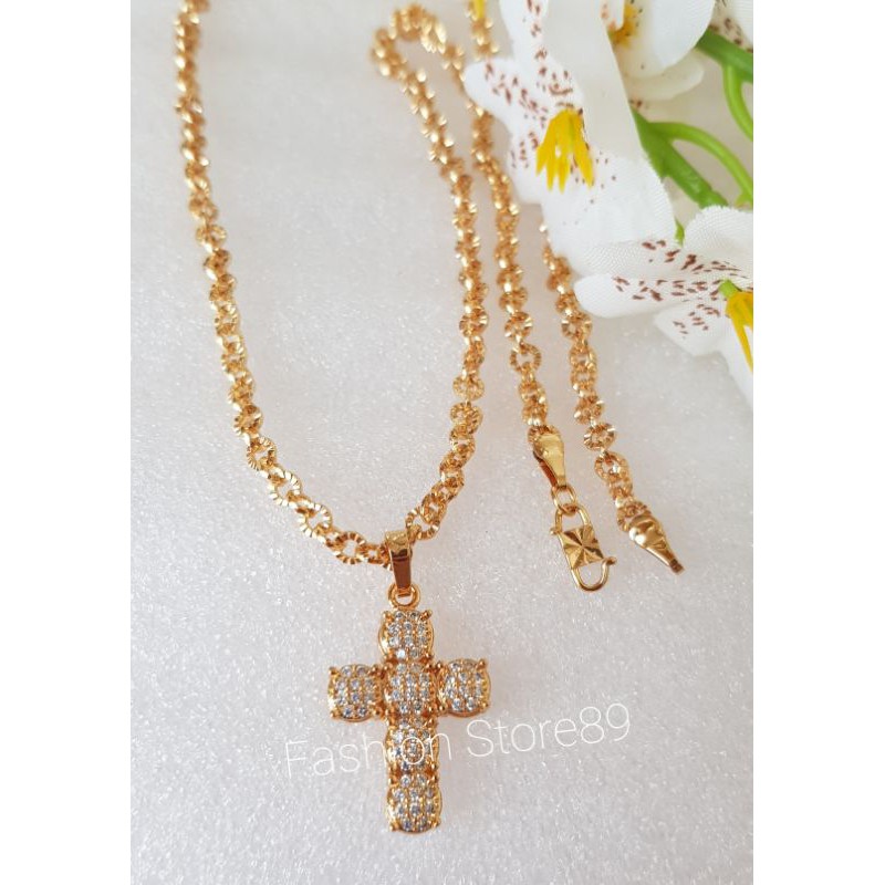 Kalung Salib Full permata Import Xuping Yaxiya tercantik bestseller edisi terbatas