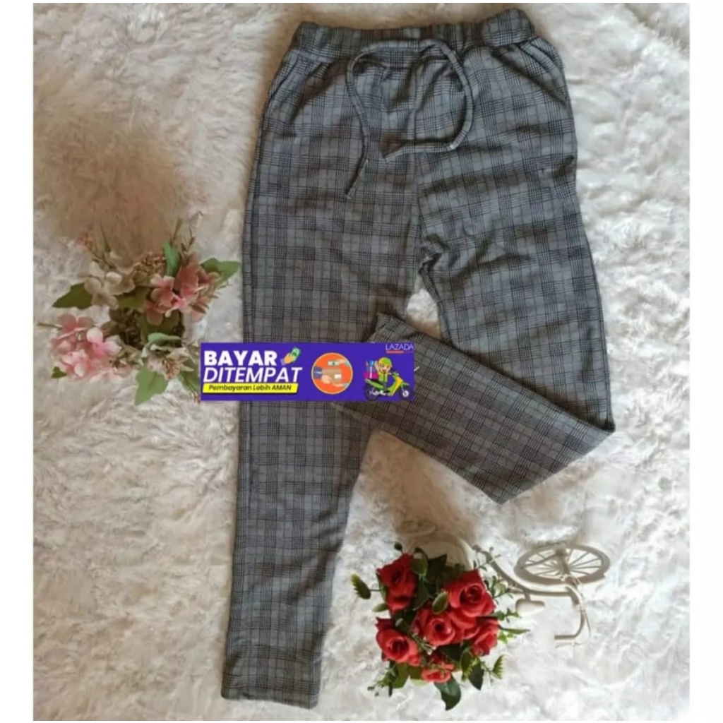 DOTY LUNA MOTIF BISA COD//CELANA STREAT WANITA KOTAK ZARA