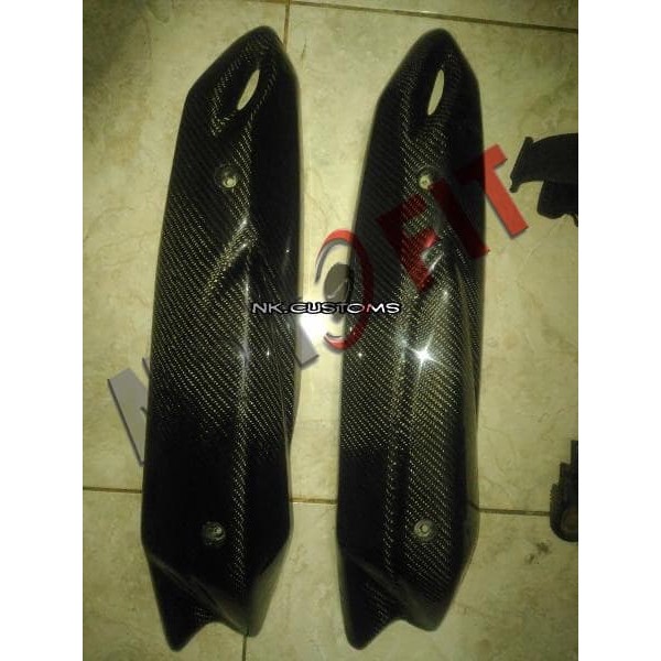 Cover Knalpot Yamaha Aerox 155 Vva Carbon Kevlar pelindung exhaust aerox