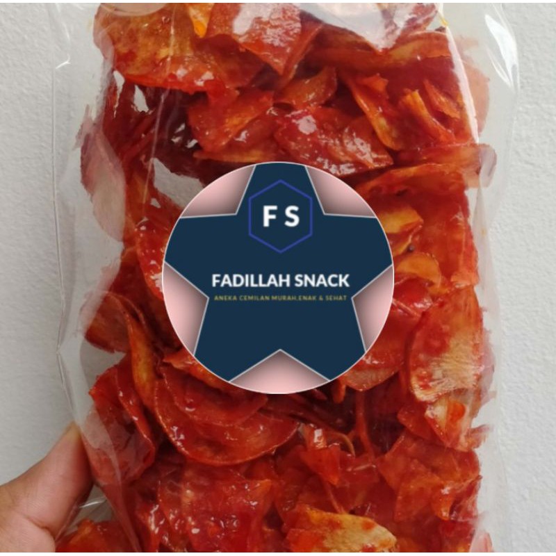 

Keripik Singkong Balado Pedas Manis Bumbu Basah 500 gr - Fadillah Snack