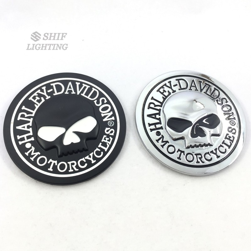 1Pc Stiker Emblem Logo Motor Harley Davidson Bahan Metal