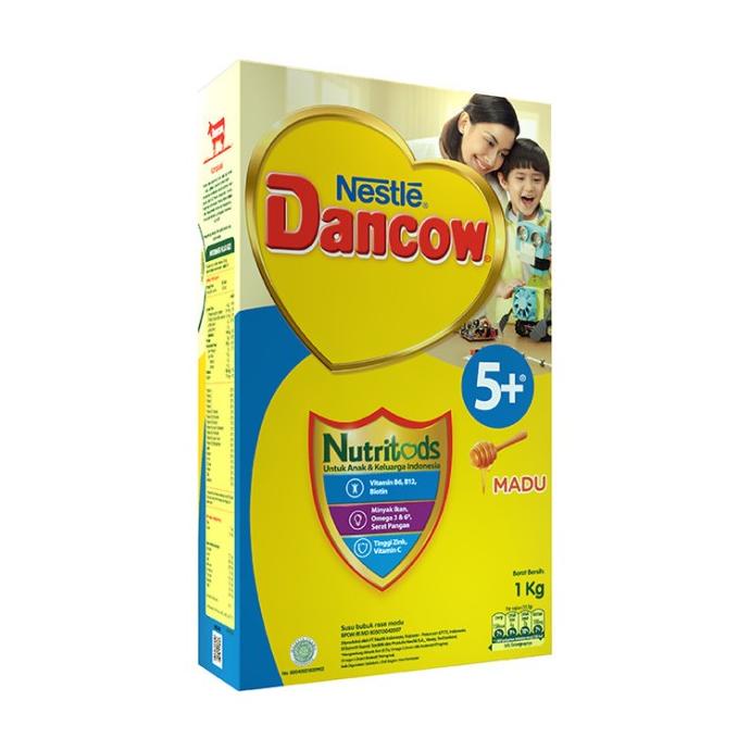 

BAYAR COD Dancow 5+ (5-12 Tahun) Susu Rasa Madu Box 1000g (1kg)