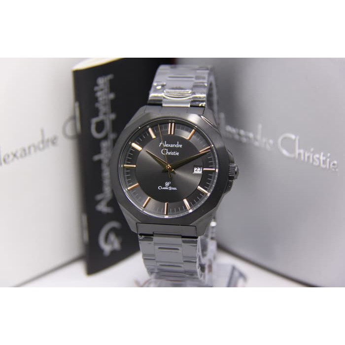 Alexandre Christie 8596 Pria Black Original garansi1Thn