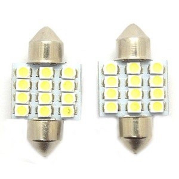 Lampu Led Plafon Mobil Kabin Interior 31mm 12 Led Super Terang