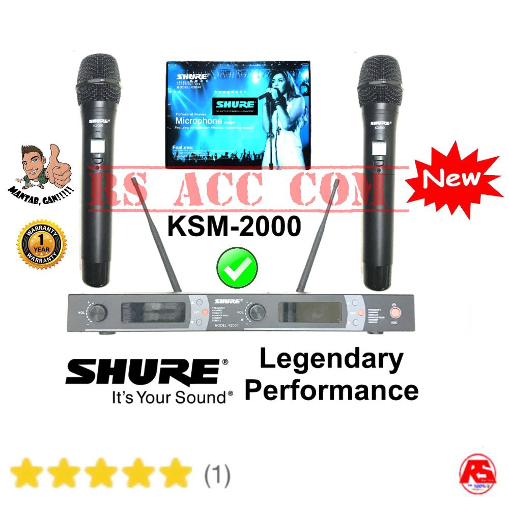 Mic Shure Wireless Shure KSM2000 professional Legendary Performance Digital Freguency Multi channe